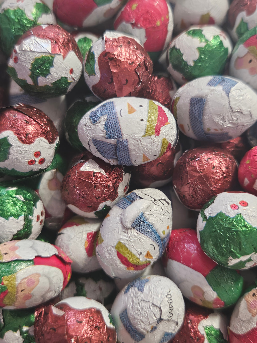Christmas chocolate foil balls